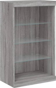 vidaXL Szafki z oświetleniem LED, 3 szt., szary dąb sonoma 7