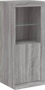 vidaXL Szafki z oświetleniem LED, 3 szt., szary dąb sonoma 8