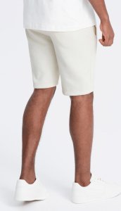 Ombre Szorty męskie dresowe z bawełny BASIC  kremowe V5 OM-SRBS-0149 XL 6