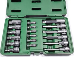 Sourcing SATA TORX SOCKETS 18 pcs. SHANK 1/4" 1/2" 2
