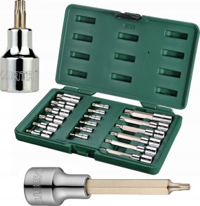 Sourcing SATA TORX SOCKETS 18 pcs. SHANK 1/4" 1/2" 6