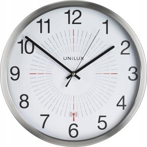 Unilux Unilux Outdoor, Wall, Quartz clock, Round, Grey, Stainless steel, Glass 1