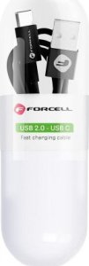 Kabel USB ForCell FORCELL C319 kabel USB A do Typ C 2,1A TUBA 1 m czarny 1