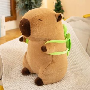 Plush Maskotka Pluszowa Pluszak Kapibara Capybara Z Plecakiem Przytulanka 23 Cm 2