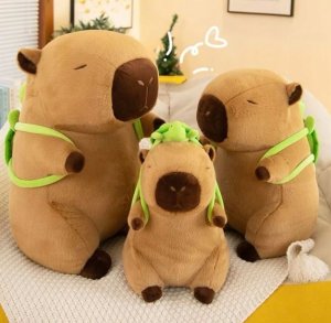 Plush Maskotka Pluszowa Pluszak Kapibara Capybara Z Plecakiem Przytulanka 23 Cm 6