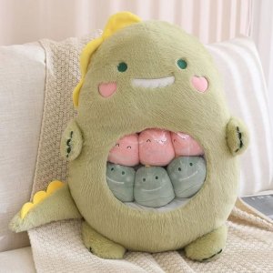 Skibi Maskotka Pluszowa Dla Dzieci Dinozaur Miś Pudding Zabawka Pluszak Duża 50Cm 2