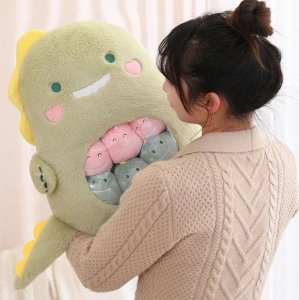 Skibi Maskotka Pluszowa Dla Dzieci Dinozaur Miś Pudding Zabawka Pluszak Duża 50Cm 3