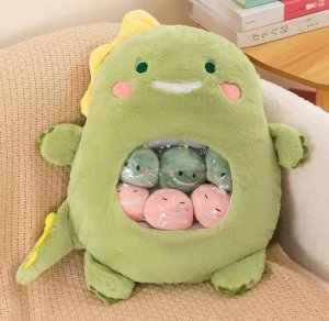 Skibi Maskotka Pluszowa Dla Dzieci Dinozaur Miś Pudding Zabawka Pluszak Duża 50Cm 4