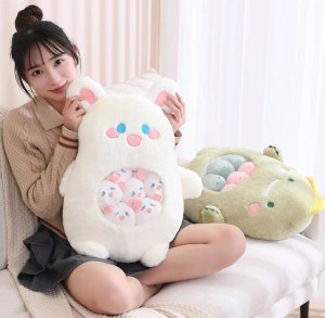 Skibi Maskotka Pluszowa Dla Dzieci Dinozaur Miś Pudding Zabawka Pluszak Duża 50Cm 5