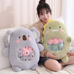 Skibi Maskotka Pluszowa Dla Dzieci Dinozaur Miś Pudding Zabawka Pluszak Duża 50Cm 8