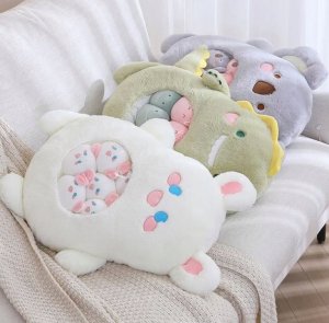 Skibi Maskotka Pluszowa Dla Dzieci Dinozaur Miś Pudding Zabawka Pluszak Duża 50Cm 10