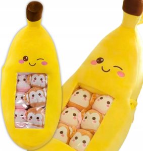 Skibi Maskotka Pluszowa Dla Dzieci Wesoły Banan Pudding Zabawka Pluszak Duża 50Cm 1