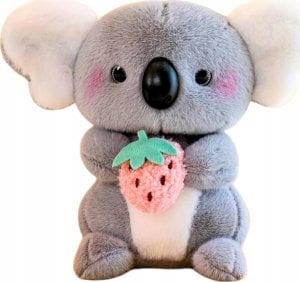 Uni-Toys Maskotka Pluszak Zabawka Pluszowa Przytulanka Koala Szara Z Truskawką 25 Cm 1