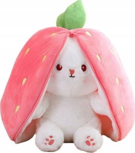 Pluszak Maskotka Marchewka Królik Truskawka Duży 25Cm 1