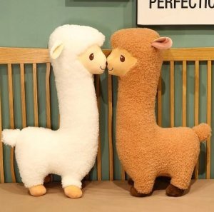 Pluszak Alpaka Zabawka Lama Biała Maskotka 43 Cm 5
