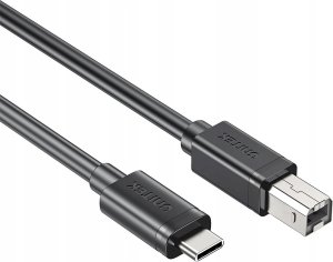 Kabel USB Unitek USB-C - USB-B 1 m Czarny (C14140ABK03-1M) 2