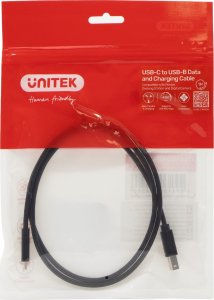 Kabel USB Unitek USB-C - USB-B 1 m Czarny (C14140ABK03-1M) 4