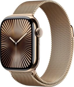 Smartwatch Apple Watch 10 GPS + Cellular 42mm Gold Titanium Milanese Loop Złoty (MX083ET/A) 1