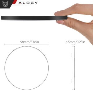 Ładowarka Alogy Ładowarka indukcyjna QI bezprzewodowa 20W szybka LED Alogy okrągła mocna + kabel USB-C Czarna 9