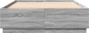 vidaXL Rama łóżka, szary dąb sonoma, 140x200cm materiał drewnopochodny 4