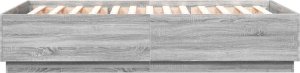 vidaXL Rama łóżka, szary dąb sonoma, 140x200cm materiał drewnopochodny 5