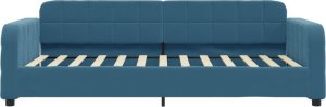 vidaXL Sofa z materacem do spania, niebieska, 80x200 cm, aksamit 4
