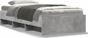 vidaXL Rama łóżka, szarość betonu, 100x200 cm, materiał drewnopochodny 2