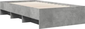 vidaXL Rama łóżka, szarość betonu, 100x200 cm, materiał drewnopochodny 7