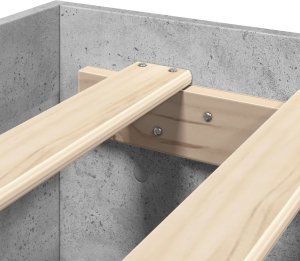 vidaXL Rama łóżka, szarość betonu, 100x200 cm, materiał drewnopochodny 8