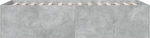 vidaXL Rama łóżka, szarość betonu, 100x200 cm, materiał drewnopochodny 5