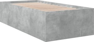 vidaXL Rama łóżka, szarość betonu, 100x200 cm, materiał drewnopochodny 6