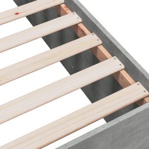 vidaXL Rama łóżka, szarość betonu, 100x200 cm, materiał drewnopochodny 7