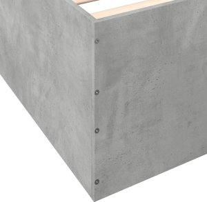 vidaXL Rama łóżka, szarość betonu, 100x200 cm, materiał drewnopochodny 8
