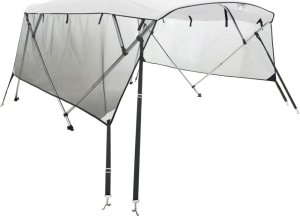 vidaXL Bimini z siatkowymi ściankami, 4 pałąki, 243x(185-198)x137 cm 2