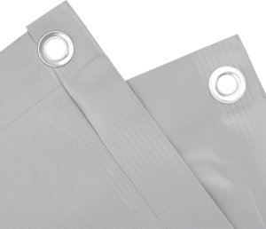 vidaXL Osłona balkonowa, szara, 300x120 cm, PVC 4