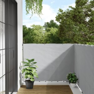 vidaXL Osłona balkonowa, szara, 600x120 cm, PVC 1