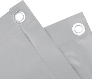 vidaXL Osłona balkonowa, szara, 500x120 cm, PVC 4