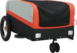 vidaXL Przyczepka rowerowa, czarno-pomarańczowa, 30 kg, żelazo 4