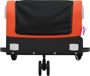 vidaXL Przyczepka rowerowa, czarno-pomarańczowa, 30 kg, żelazo 6
