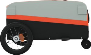 vidaXL Przyczepka rowerowa, czarno-pomarańczowa, 30 kg, żelazo 7