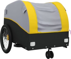 vidaXL Przyczepka rowerowa, czarno-żółta, 30 kg, żelazo 4