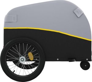 vidaXL Przyczepka rowerowa, czarno-żółta, 30 kg, żelazo 7