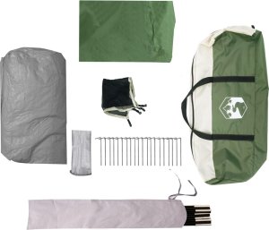 Namiot turystyczny vidaXL Namiot rodzinny, 6-os., kabinowy, zielony, wodoszczelny 11