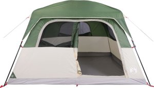 Namiot turystyczny vidaXL Namiot rodzinny, 6-os., kabinowy, zielony, wodoszczelny 7