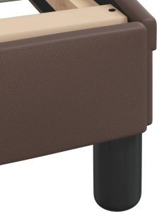 vidaXL Łóżko z materacem, brązowe, 120x200 cm, sztuczna skóra 8