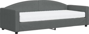 vidaXL Sofa z materacem do spania, ciemnoszara, 80x200 cm, tkanina 2