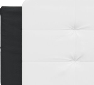 vidaXL Łóżko z materacem, czarno-białe, 160x200 cm, sztuczna skóra 7