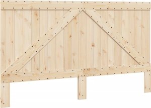 vidaXL Rama łóżka z wezgłowiem, szara, 200x200 cm, lite drewno sosnowe 6