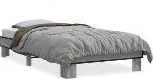 vidaXL Rama łóżka, szary dąb sonoma, 90x200cm, materiał drewnopochodny 2