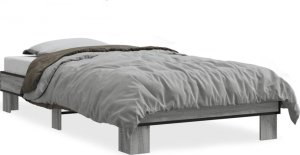 vidaXL Rama łóżka, szary dąb sonoma, 90x200cm, materiał drewnopochodny 3